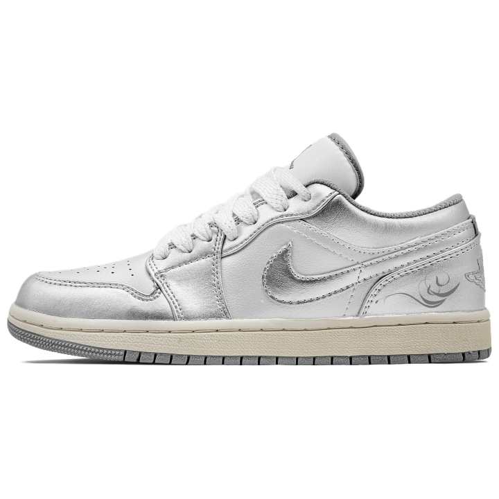 Jordan Jordan Air Jordan 1 Silver Light, Footprint Innovation Leather Cushioning, Wear Resistant Low top