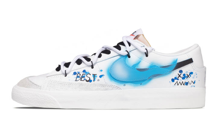 Nike Nike Blazer Synthetic Leather Slip Resistant Abrasion Resistant Low top Skateboard Shoes Unisex
