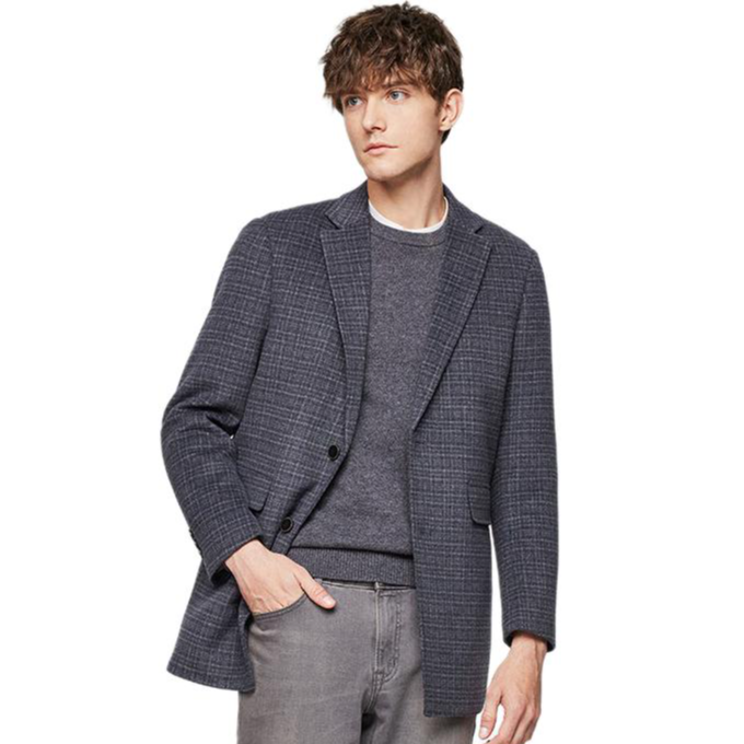 Hodo Hodo Coats Men's Suit Collar Thickened