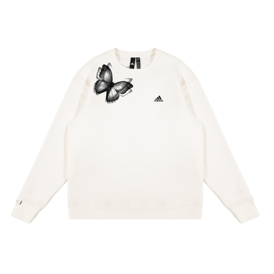 Adidas Adidas Sweatshirts Unisex White Crew Neck Moderate Regular