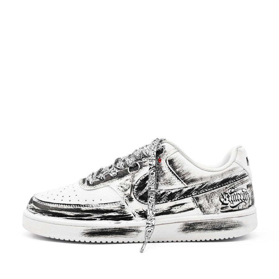 Nike Nike Court Vision 1 Infinity Graffiti Leather Wear resistant, Lightweight, Breathable, And Non slip. Low top
