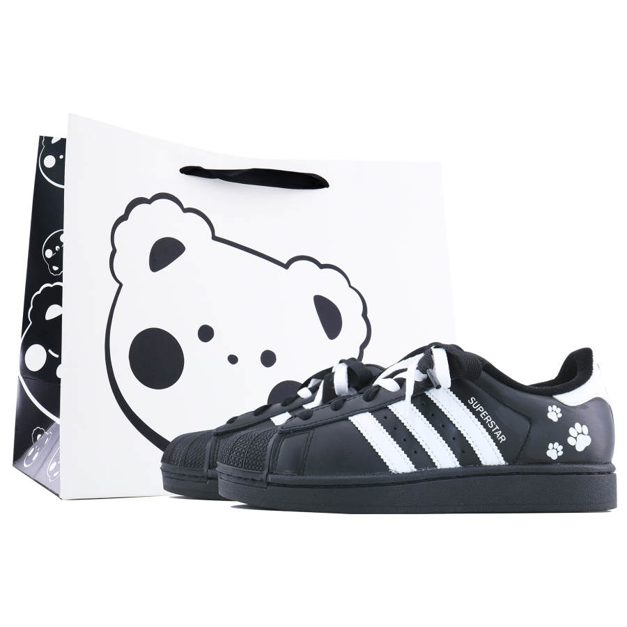 Adidas Adidas Originals Superstar 2 Leather Abrasion Resistant Abrasion Resistant Low top Skateboard Shoes Unisex Black White