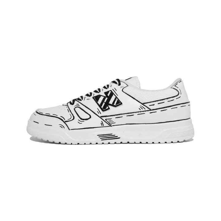 New Balance New Balance NB Ct20 Ink Line Dimension Textile, Artificial Leather Low top Skateboard Shoes Unisex Black White