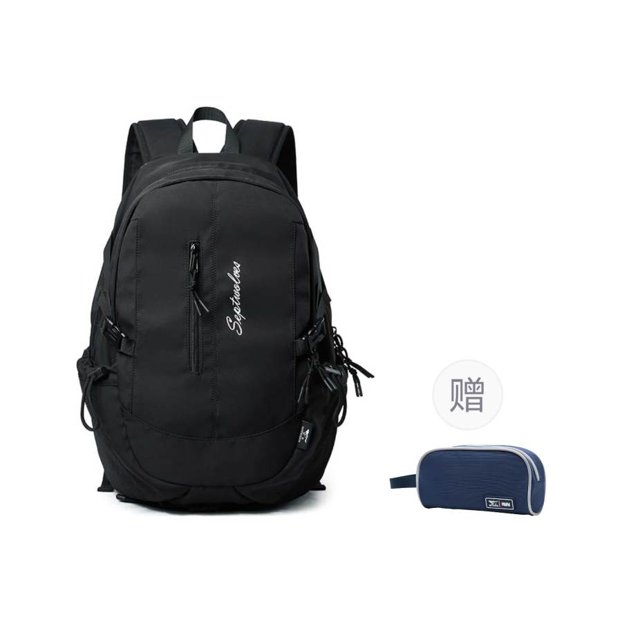 SEPTWOLVES SEPTWOLVES Fabric Backpack Unisex Classic Black