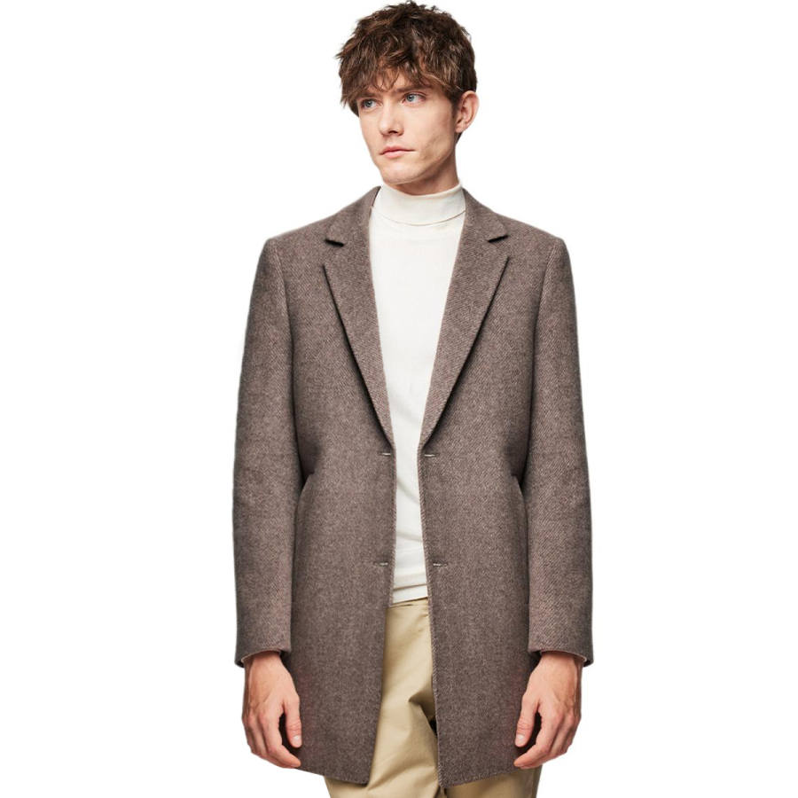 Hodo Hodo Coats Men's Suit Collar Thickened