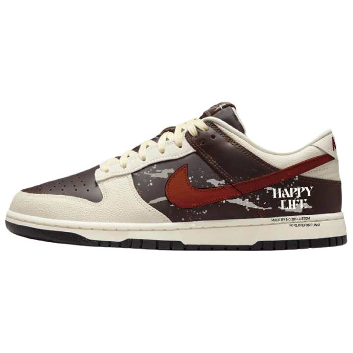Nike Nike Dunk Abrasion Resistant Abrasion Resistant Low top Skateboard Shoes Men's Red Brown