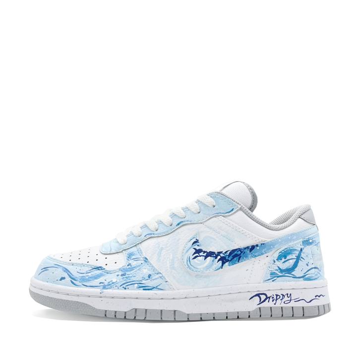 Nike Nike Big Ripple Cloud Surge Leather Low top Skateboard Shoes Men's Blue