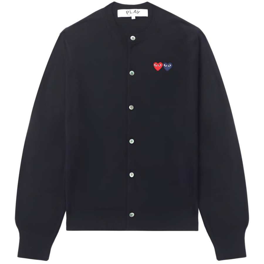 CDG Play Knitwear Unisex Dark Blue Crew Neck Moderate