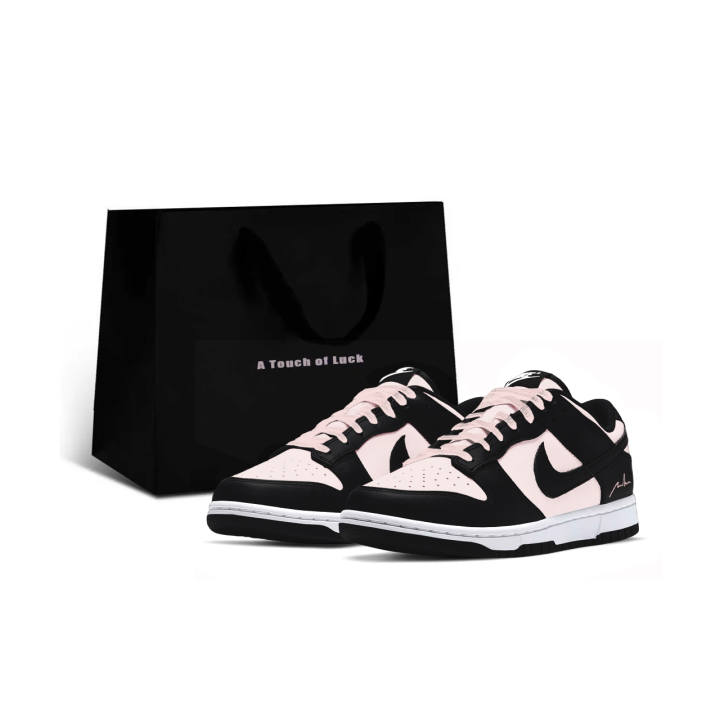 Nike Nike Dunk Abrasion Resistant Abrasion Resistant Low top Skateboard Shoes Women's Black Pink
