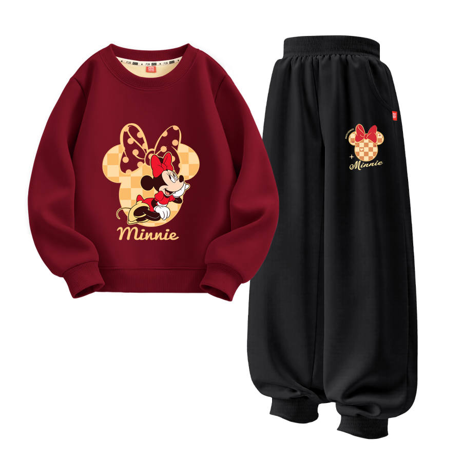 Disney Kids Casual Sportswear Crew Neck Thickened