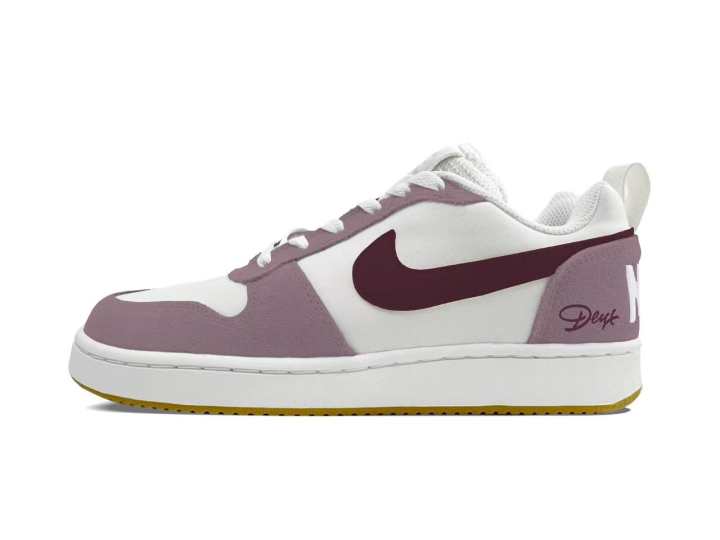 Nike Nike Court Borough Breathtaking Custom, Purple Mist Sweet Berry Versatile Abrasion Resistant Low top Skateboard Shoes