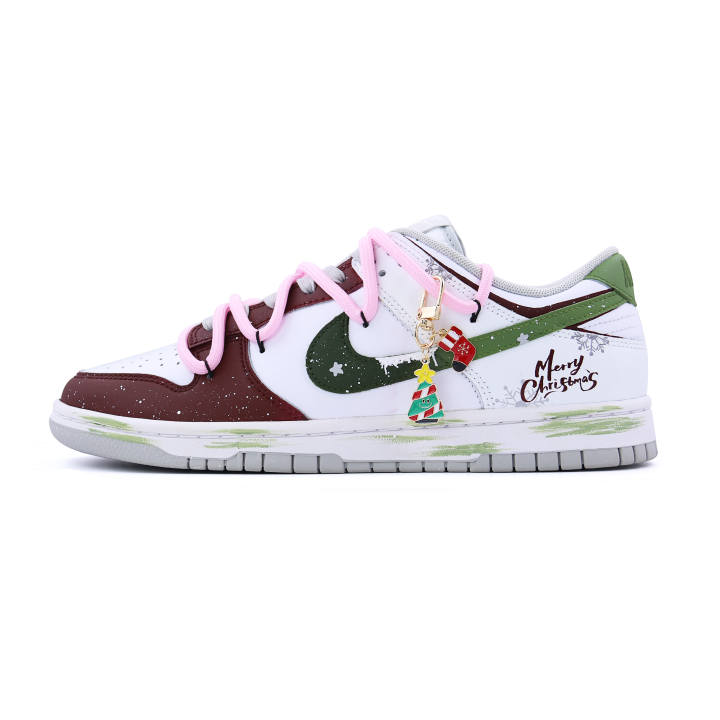 Nike Nike Dunk CNY Christmas Limited, Snow Peak Zhu Xi Lightweight Height Increasing Low top Skateboard Shoes Men's Red