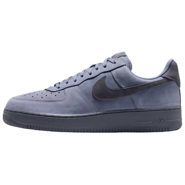 Nike Nike Air Force 1 Leather Low top Skateboard Shoes Unisex Blue Gray