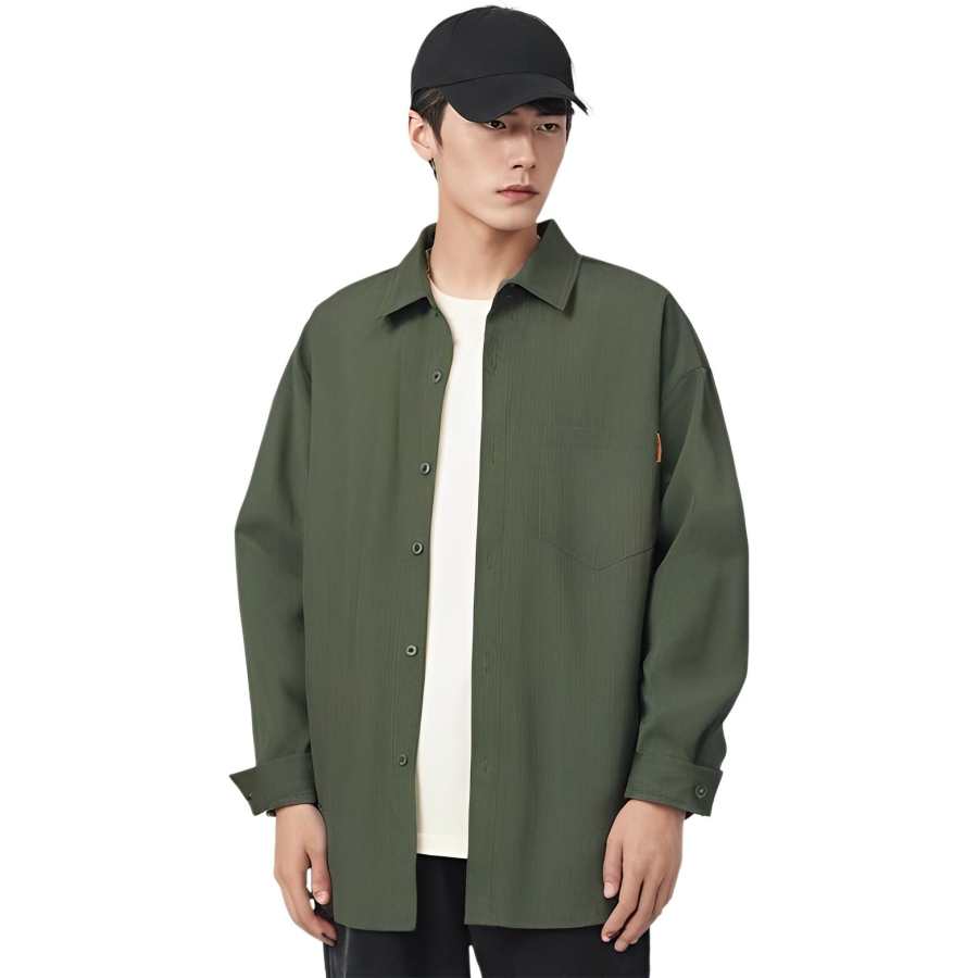 MINISO Shirts Unisex Lapel Thickened And Fleece Lined Other
