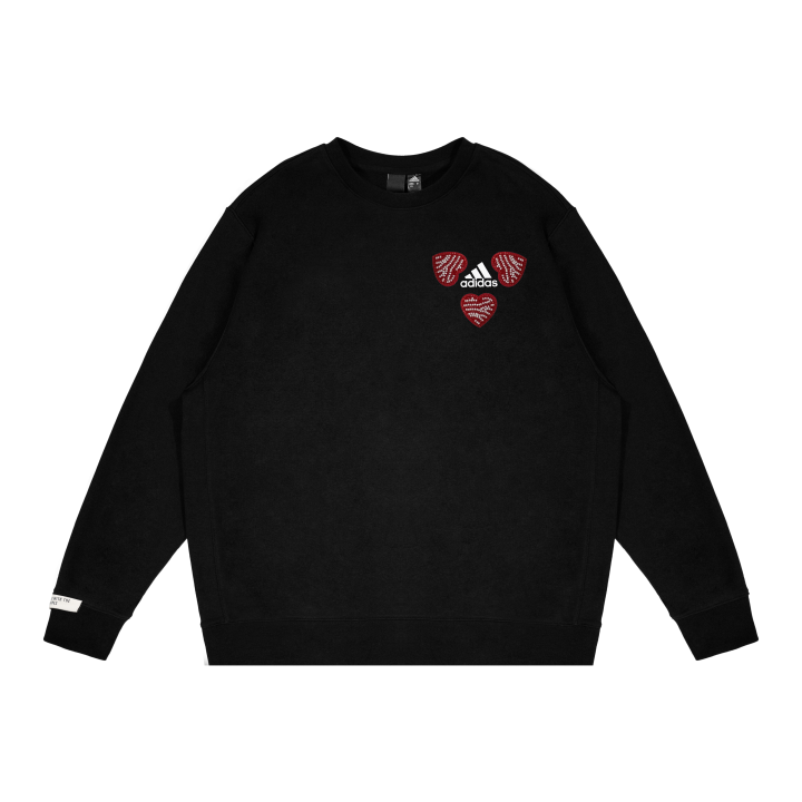 Adidas Adidas Sweatshirts Unisex Black Crew Neck Moderate Regular