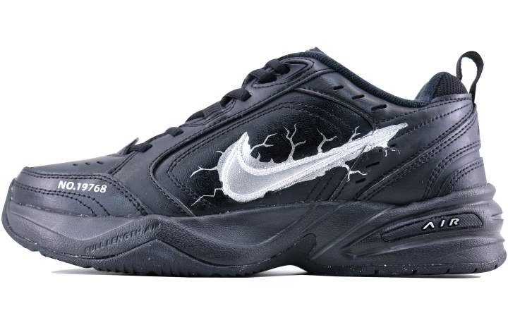 Nike Nike Air Monarch 4 Black Shimmer Low top Chunky Sneakers Unisex Black Silver