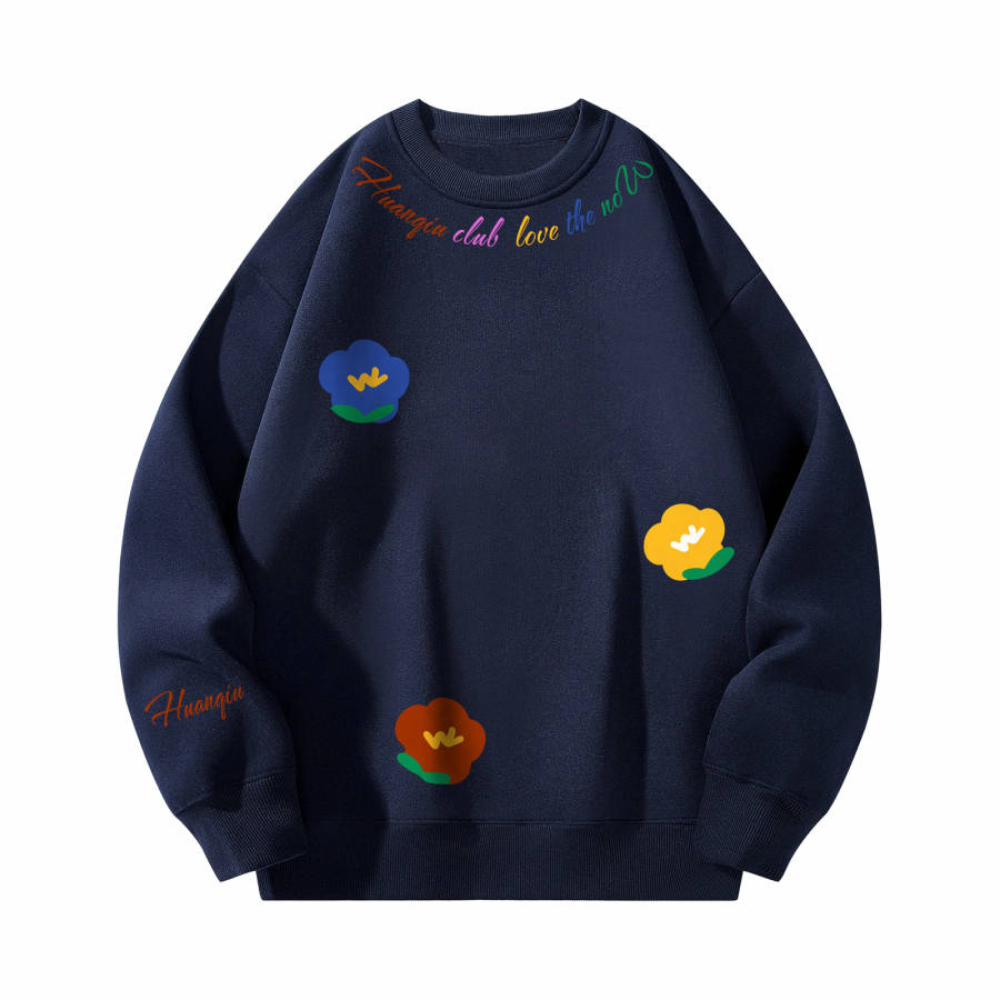 HUANQIU Sweatshirts Unisex Crew Neck Moderate Heavyweight