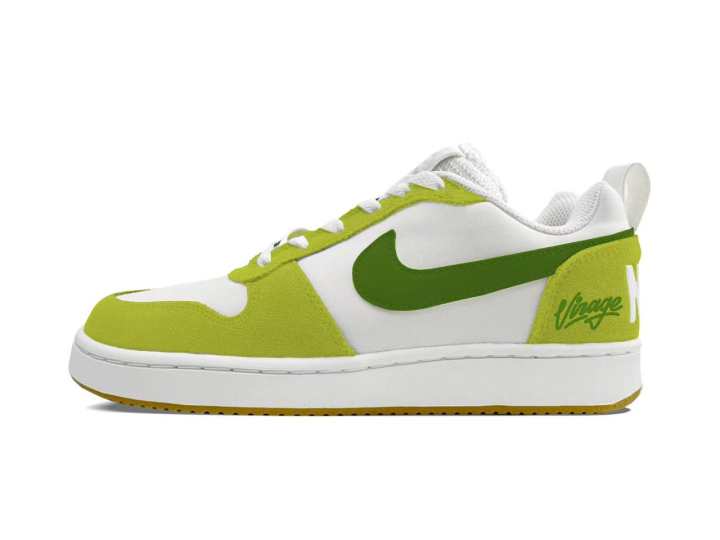 Nike Nike Court Borough Flower Branch Custom Display, Lime Cream Frosting Versatile Abrasion Resistant Low top