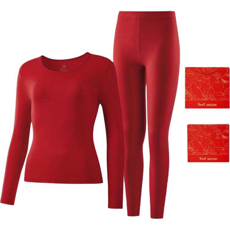 MIIOW Prosperity Zodiac Year Collection Thermal Set Women's Gift Box Set Burgundy