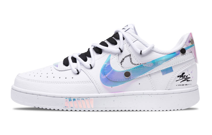 Nike Nike Court Vision 1 Slip Resistant Cushioning Abrasion Resistant Low top Skateboard Shoes Men's White