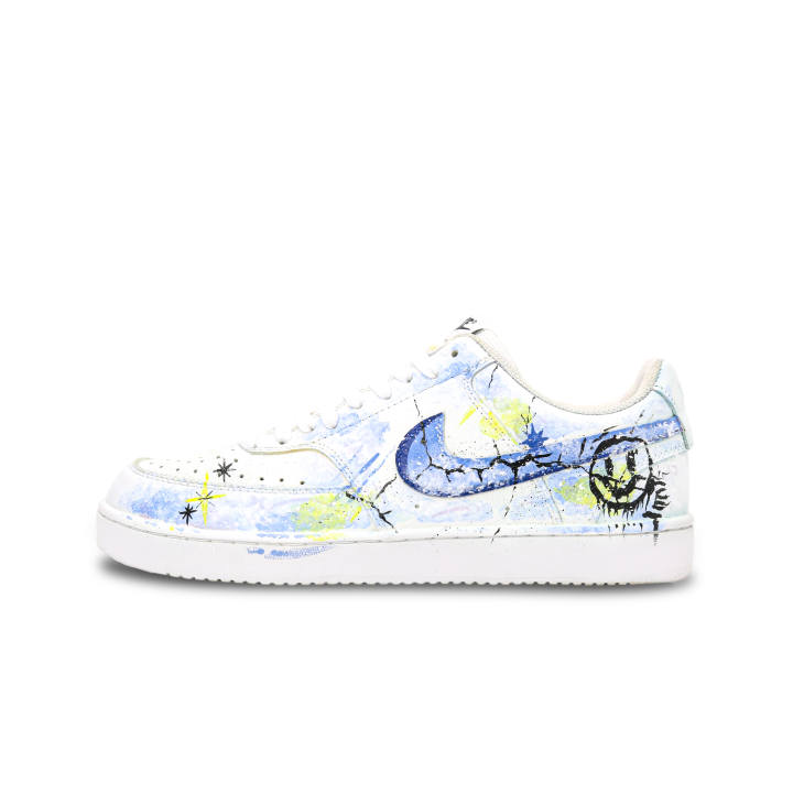 Nike Nike Court Vision Crushed Star Wave Leather Lightweight Breathable Lightweight And Breathable Low top Skateboard Shoes