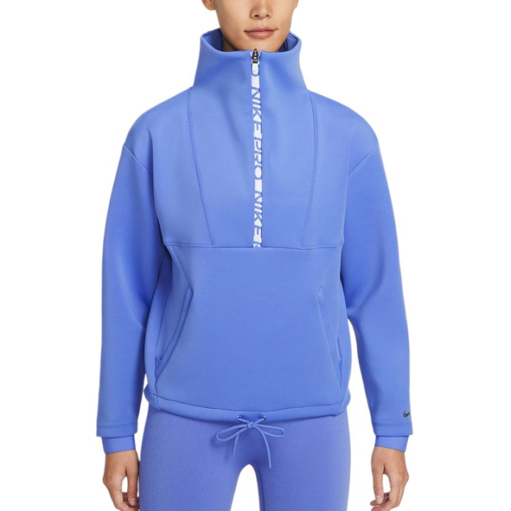 Nike Nike Pro Sweatshirts Women's Blue Stand Collar Moderate Regular
