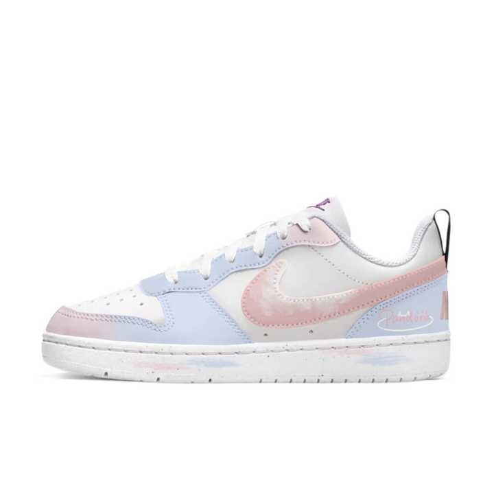Nike Nike Court Borough Starry Sugar Island Synthetic Leather Slip Resistant Abrasion Resistant Low top