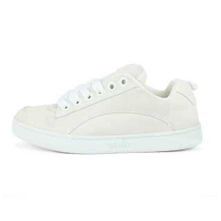 CELINE Huntington Cow Leather Low top Skateboard Shoes Men's Neon White