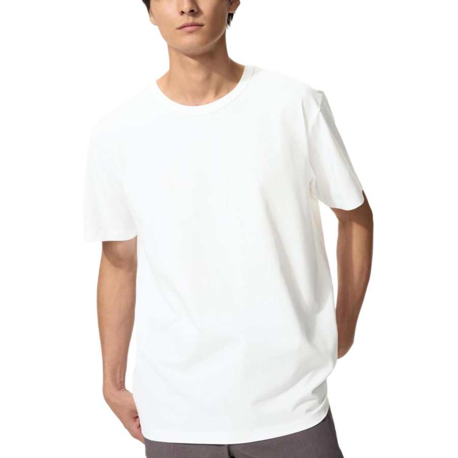 UNIQLO AIRism T Shirts Men's White Crew Neck