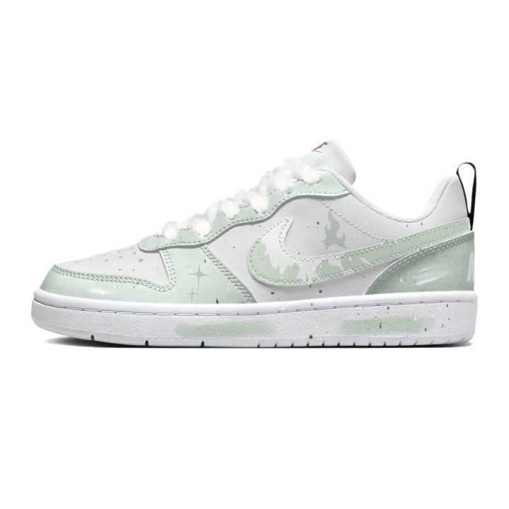 Nike Nike Court Borough Polar Ice And Fire Synthetic Leather Slip Resistant Abrasion Resistant Low top