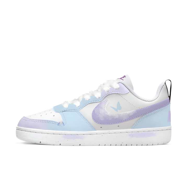 Nike Nike Court Borough Blue Yarn Light Shadow Synthetic Leather Slip Resistant Abrasion Resistant Low top