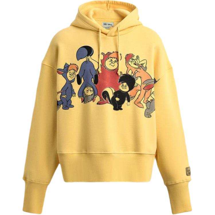 ZARA X Disney Sweatshirts Men's Yellow Hooded Moderate