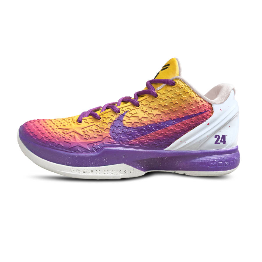 Nike Nike Zoom Kobe 6 All Star 2.0 All Star Cushioning, Wear Resistant Low top Basketball Shoes Men's Yellow Purple