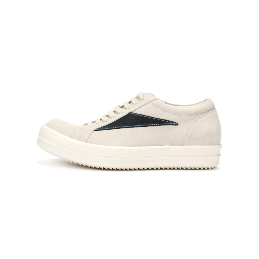RICK OWENS RICK OWENS/RO LUXOR Top Grain Cow Leather Low top Skateboard Shoes Men's Milk White