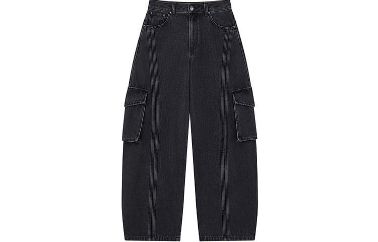 Teenie Weenie Jeans Women's Black Moderate Straight Fit Pants