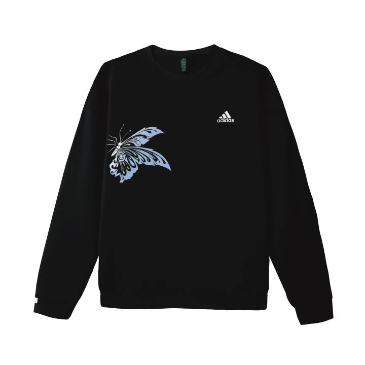 Adidas Adidas LABEL Sweatshirts Unisex Black Crew Neck Moderate Regular