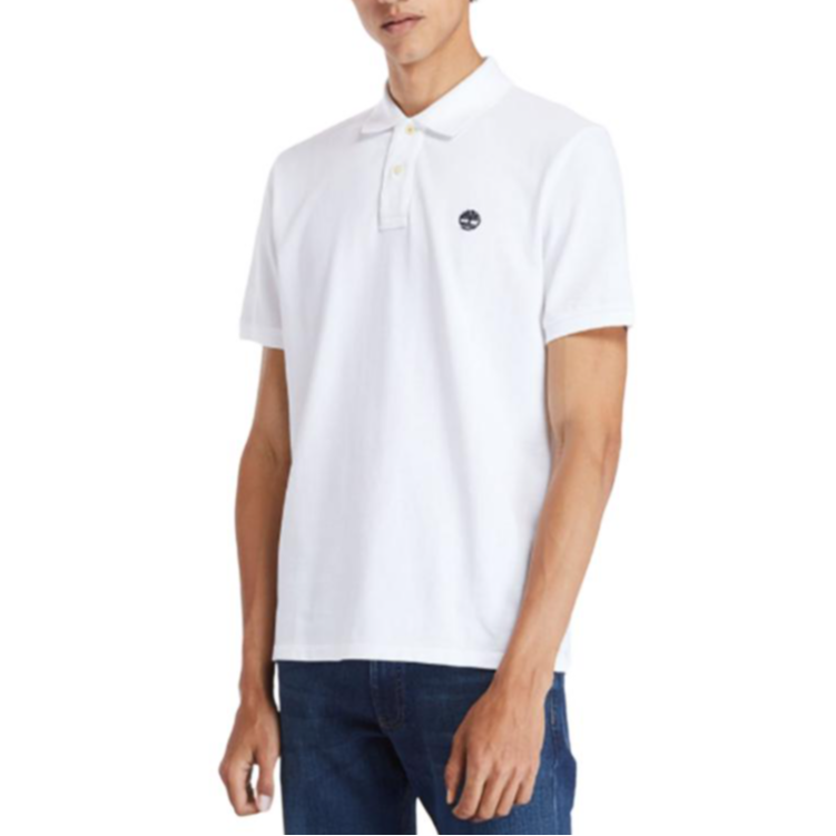 Timberland Polo Shirts Men's White Polo Collar Moderate