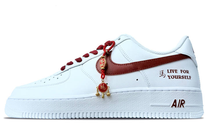 Nike Nike Air Force 1 Low top Skateboard Shoes Men's Burgundy