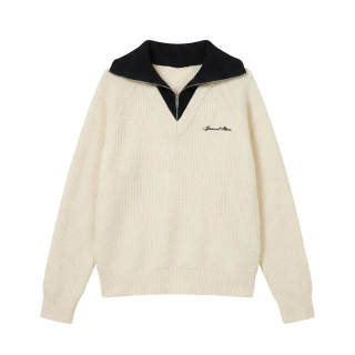 NSTNEW START Sweaters Women's White Lapel Moderate Other