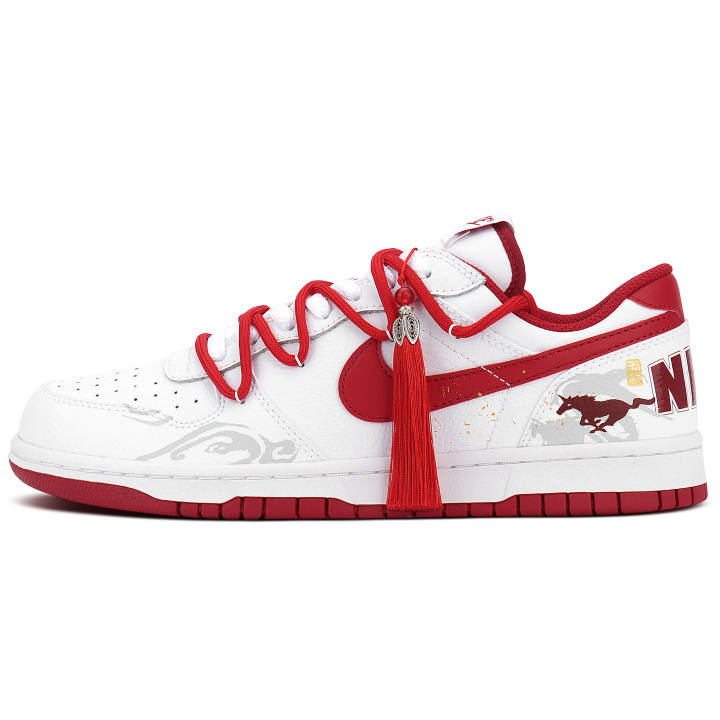 Nike Nike Big Low Lu Low top Skateboard Shoes Men's Red White