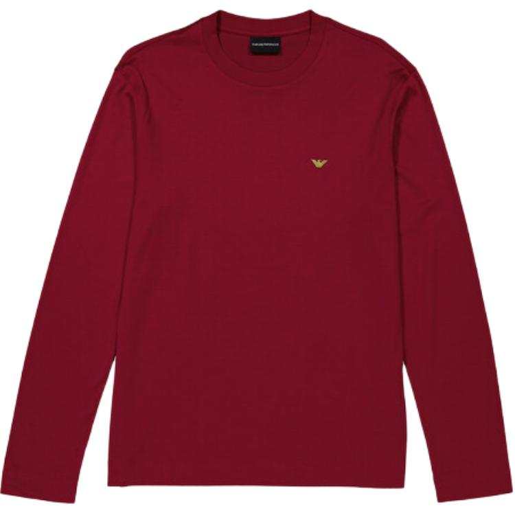 EMPORIO ARMANI T Shirts Men's Red Crew Neck Moderate Straight Fit