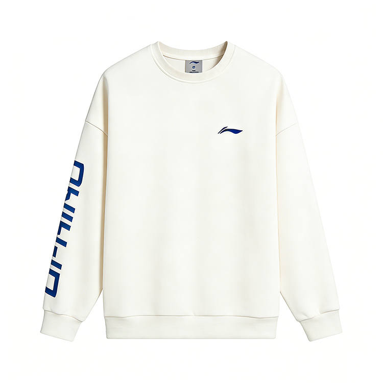 Li-Ning Li Ning Sweatshirts Unisex White Crew Neck Moderate