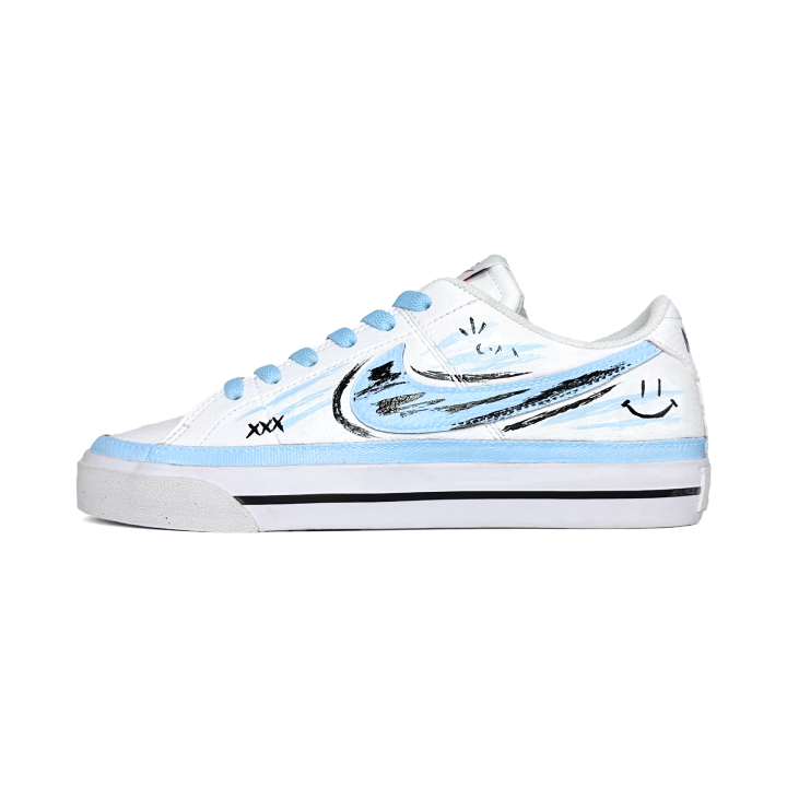 Nike Nike Court Legacy Hand Drawn Graffiti, Street American, Dopamine Dressing Leather Abrasion Resistant Slip Resistant