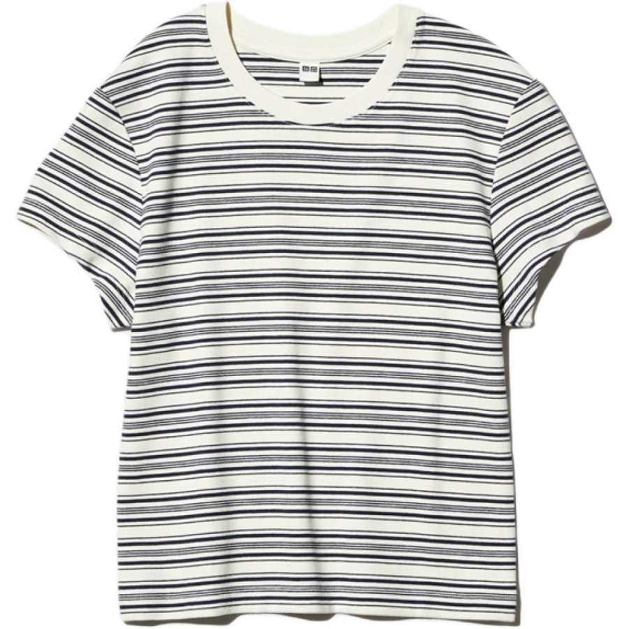 UNIQLO T Shirts Women's Ivory Crew Neck