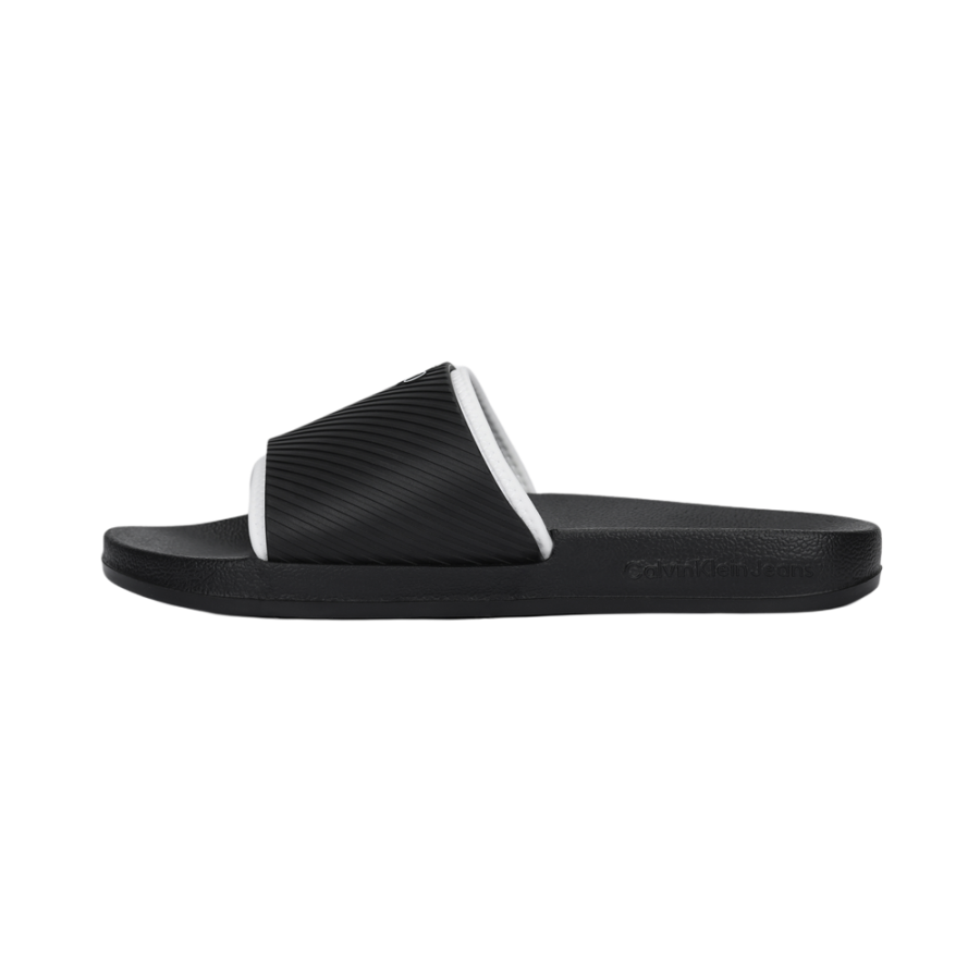 CKJ CALVIN KLEIN JEANS Slide Slippers Men's Black White