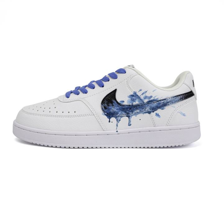 Nike Nike Court Vision Blue Melancholic Cushioning Abrasion Resistant Breathable Slip Resistant Low top
