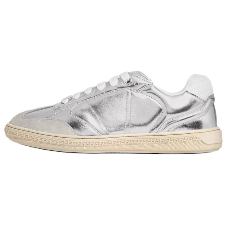VERSACE Greca Court VanVleet Low top Skateboard Shoes Women's Silver