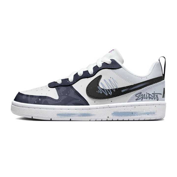 Nike Nike Court Borough Misty Lock Remnant Synthetic Leather Slip Resistant Abrasion Resistant Low top