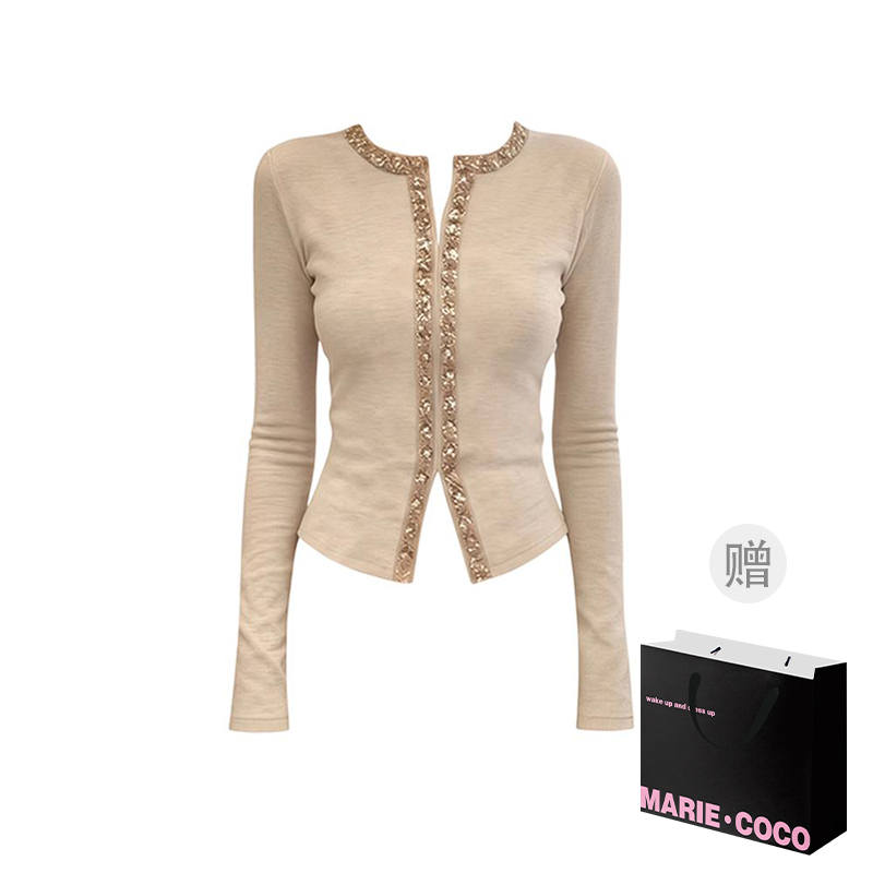 MARIE·COCO Knitwear Women's Cardigan Top Crew Neck Moderate Cardigan