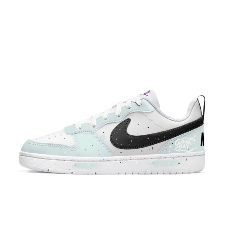 Nike Nike Court Borough Clear Green Bliss Synthetic Leather Slip Resistant Abrasion Resistant Low top